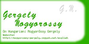 gergely mogyorossy business card